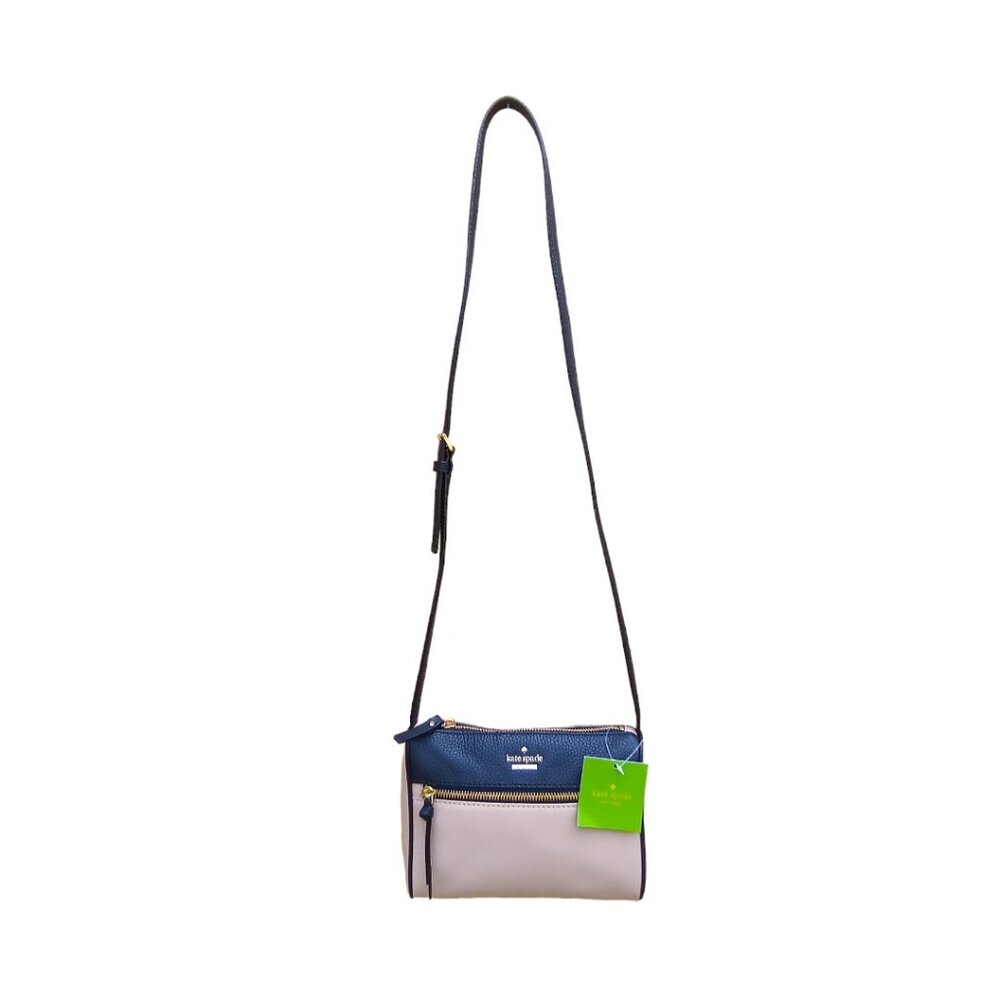 Kate Spade NWT Jackson Street Mini Cayli Ginger Tea & Black Leather $158 - Picture 3 of 13